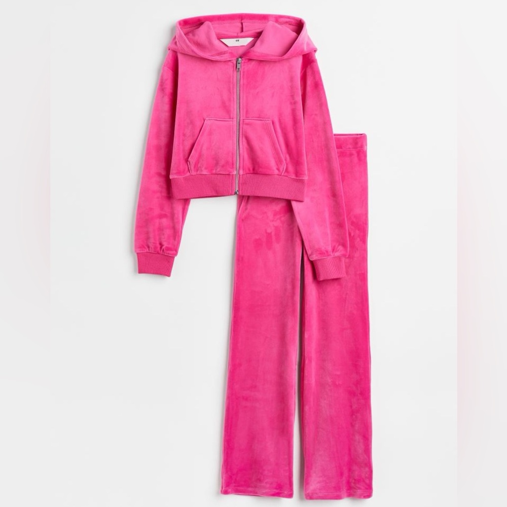 pink velour tracksuit